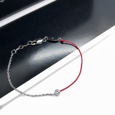 Браслет Redline_LUXE цепь. Цвет белое золото.